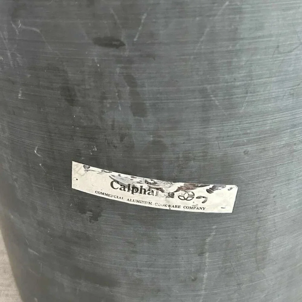 Vintage Calphalon 812 12Qt Commercial Aluminum Cookware Pot + Lid